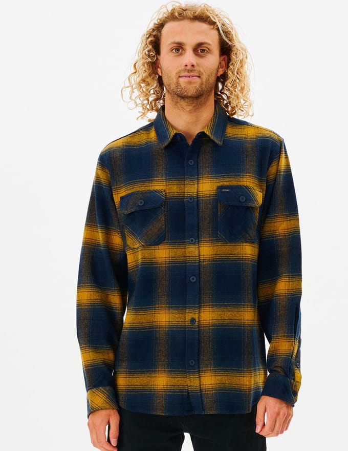 Rip Curl Heren Shirt Count Flannel Shirt - Gold