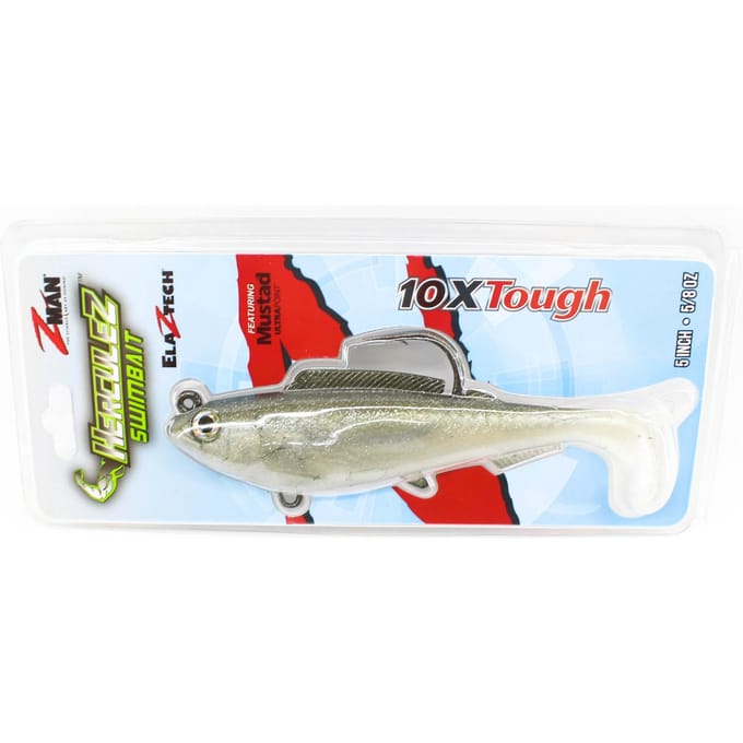 Leurre souple Zman Herculez Swimbait 5 pouces Shiner (5179) white