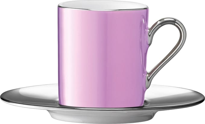 L.S.A. - Palazzo Koffiekop en Schotel 100 ml - Roze