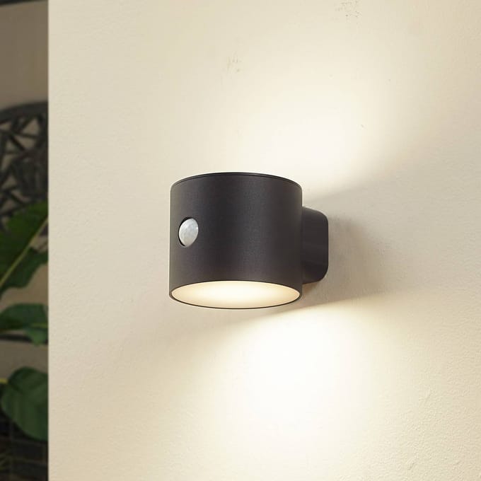 Lindby - solar buitenlamp - 1licht - ABS - H: 8.2 cm - zwart - Inclusief lichtbron