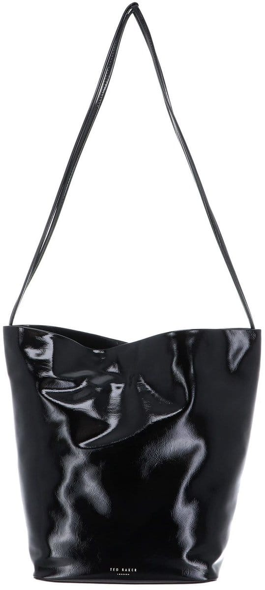 Ted Baker schoudertas Kayylyn Thin Strap Mini Crinkle Bag Black zwart