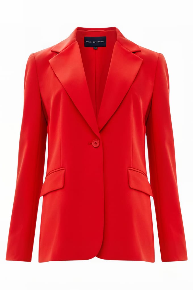 French Connection Echo Single Breasted Blazer True Red Taglia: 6 | Blazers Outlet | Donna | Rosso
