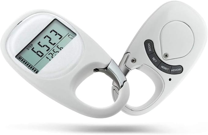 Digitale Stappenteller - Stappenteller Clip - Activiteit Meten - 3D Bewegingssensor - 35 Gram - Wit