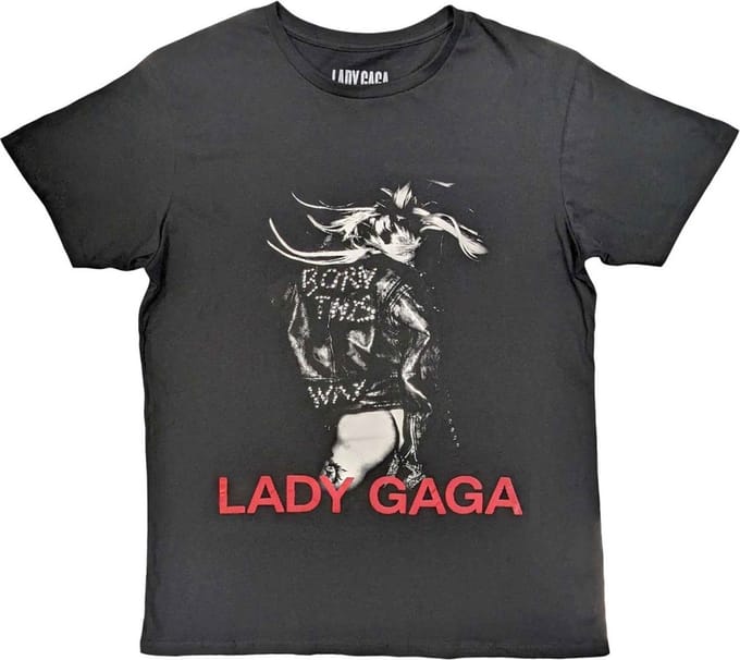 Lady Gaga - Leather Jacket Heren T-shirt - S - Zwart