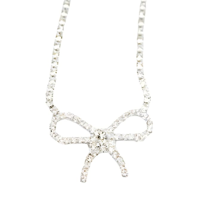 Silver Waterway Ribbon Necklace
