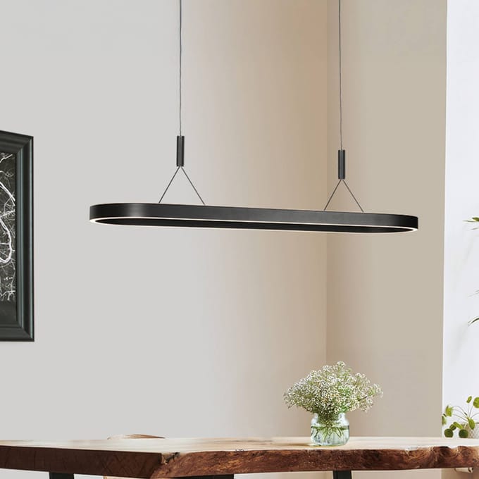 Hanglamp - zwart - Mykty - kunststof metaal - design lamp - LED - 4205ZW - Steinhauer Exclusive
