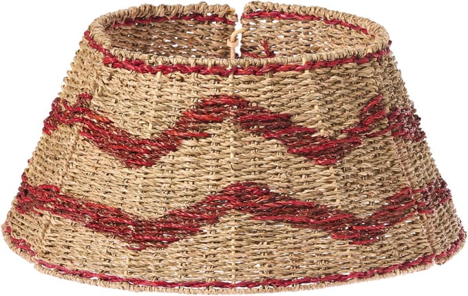 HIVER - Kerstboomrok - Natuurlijk/Rood - ⌀ 51 cm - Zeegras