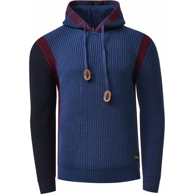 Contrasterende dikke hoodie
