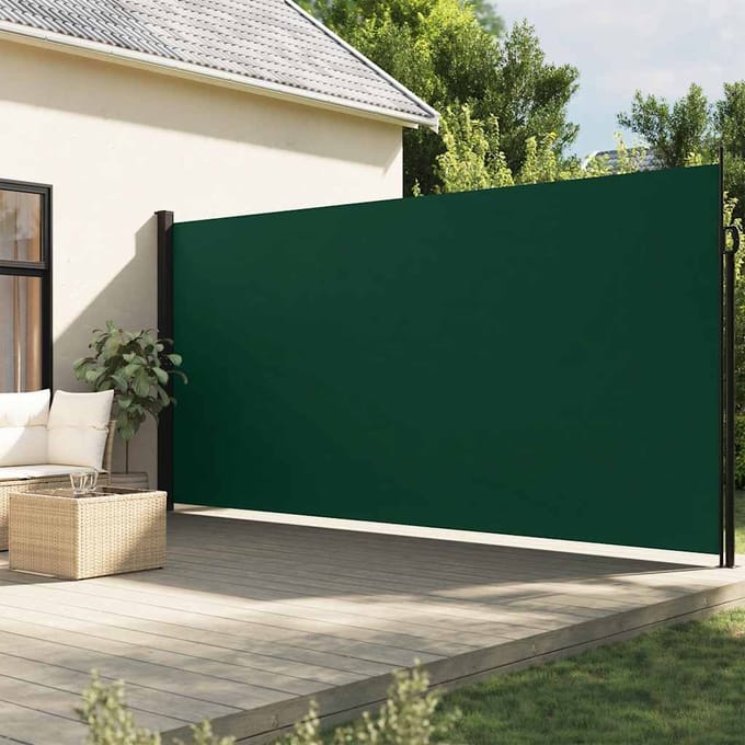 vidaXL - Windscherm - uittrekbaar - 200x300 - cm - donkergroen