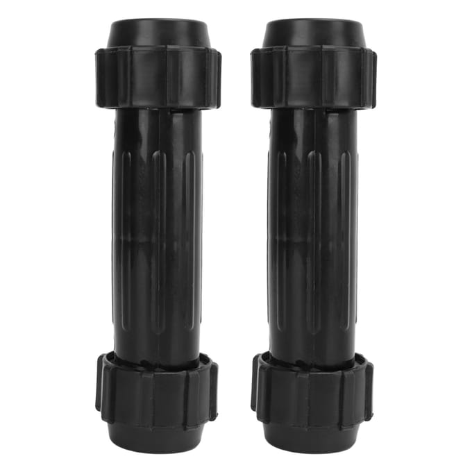 Connecteur de pagaie de kayak 2 pièces connecteurs d'arbre d'aviron en plastique pour pagaie de stand up de bateau gonflable black