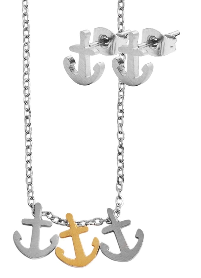 AKZENT Akzent unisex sieradenset Edelstahl zilver