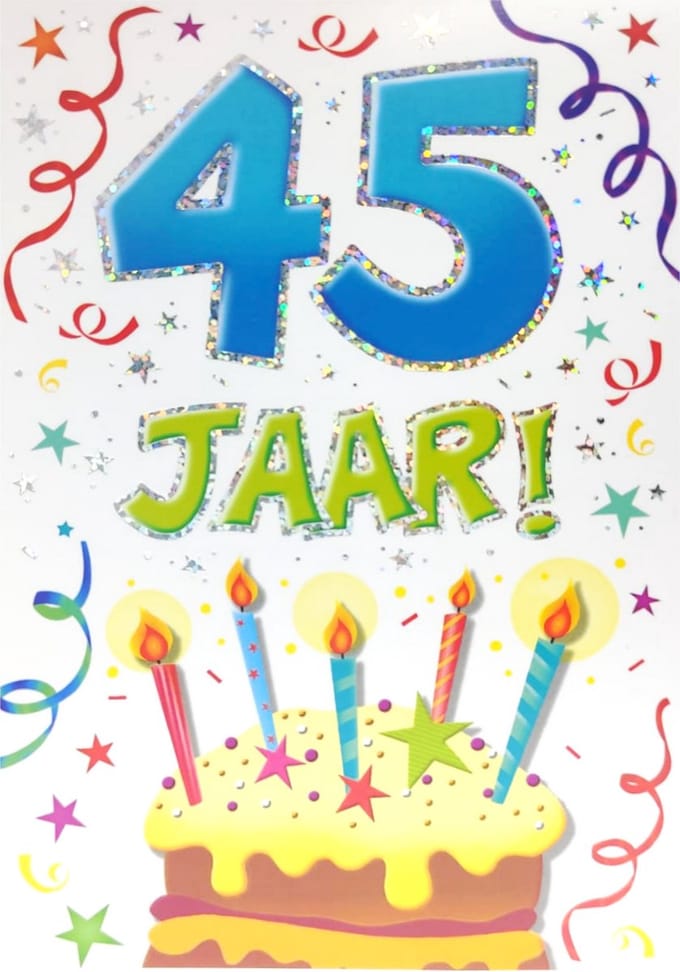Verjaardagskaart - That Funny Age - 45 jaar - Met Envelop - Per stuk