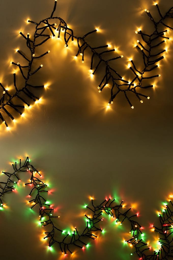 Decoratie Carnaval Cluster Verlichting Wit en Rood-Geel-Groen