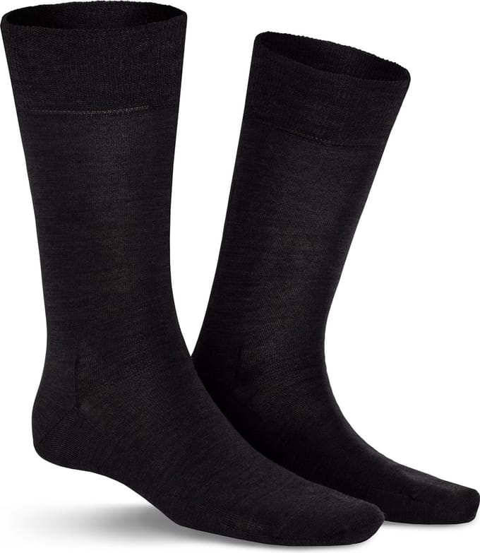 Kunert WOOL CARE Heren Sokken - Anthra-mel - Maat 39/42