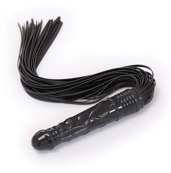 Smart Moves - Flogger met Dildo Handvat - Zwart