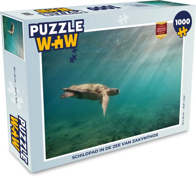 Puzzel Schildpad in de zee van Zakynthos - Legpuzzel - Puzzel 1000 stukjes volwassenen