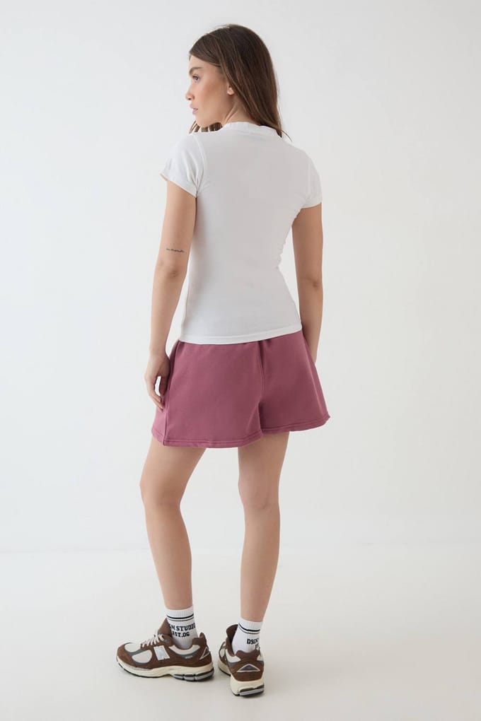 Dames Dsgn Studio Getailleerd T-shirt Met Korte Mouwen | White | Maat: Medium