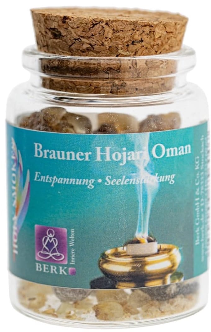 Wierookhars Bruine Hojari Oman in Glas