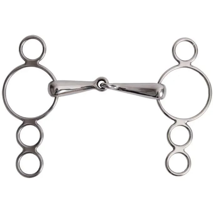 4 rings verstelbaar paardenbit T de T