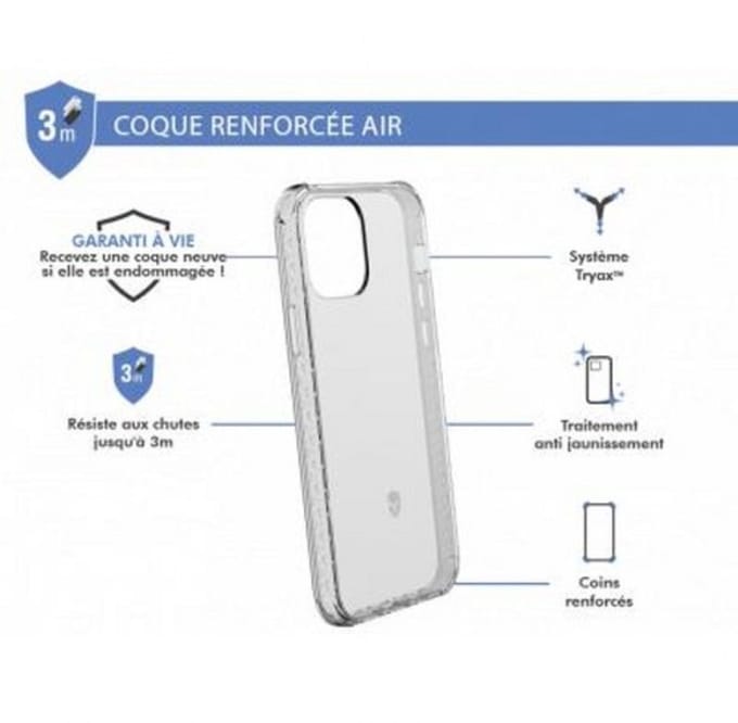 Force Case, Hoesje geschikt voor iPhone 12 / 12 Pro - AIR Versterkt, Transparant