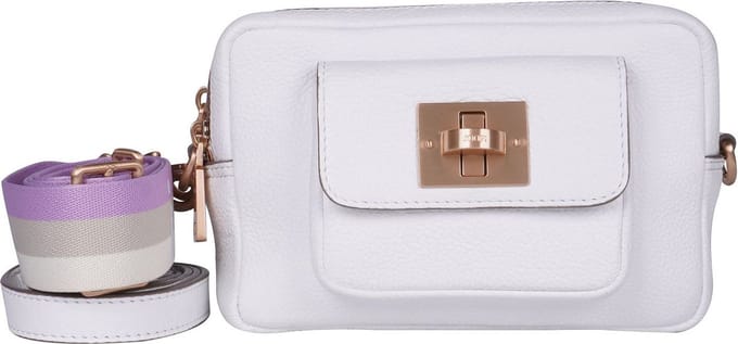 JOOP! Leren Schoudertas Carino Susan Shoulderbag White Wit