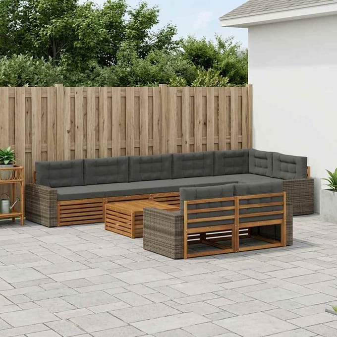 vidaXL - Buiten - bank - set - 9 - st