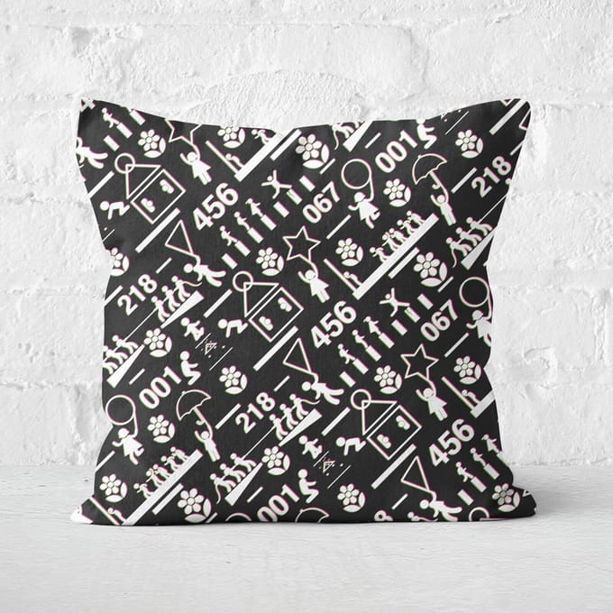Squid Game Games Glitch Square Cushion - 40x40cm - Soft Touch