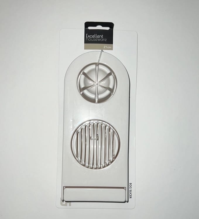 Excellent Houseware - Egg Slicer - Eiersnijder - Ei - Snijder - 2 in 1 - Wit