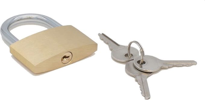 Hangslot - 50 mm - Drie sleutels