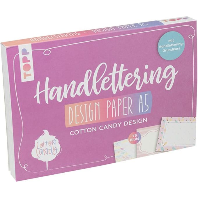 Handlettering Design Paper Block Cotton Candy A5