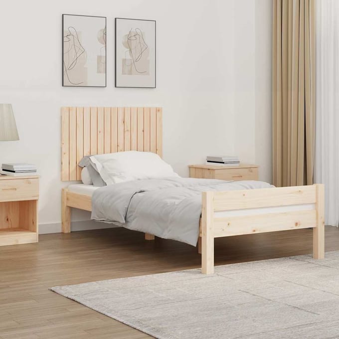 vidaXL - Wandhoofdbord - 95,5x3x60 - cm - massief - grenenhout
