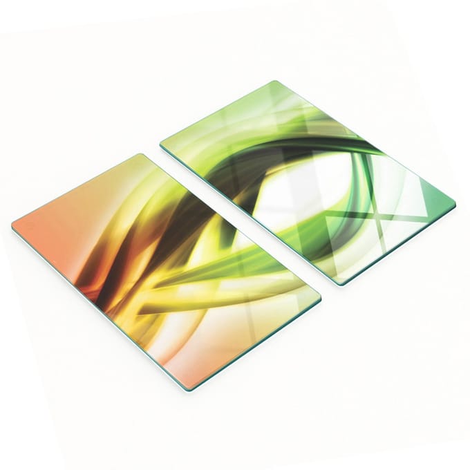 Glazen snijplanken met abstracte oogafbeeldingen, 2x30x52 cm