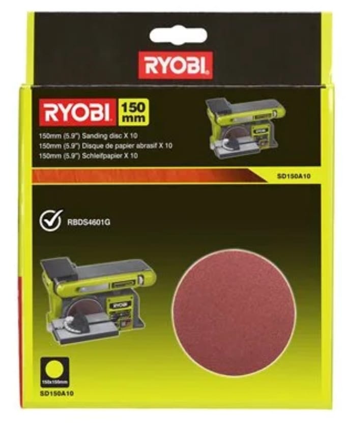 Ryobi - Schuurpapier Set - 150mm - 80 Korrel - 10 stuks