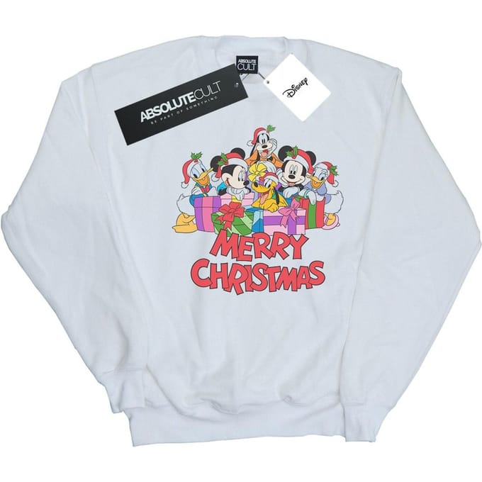 Disney Dames/Dames Mickey Mouse And Friends Kerstmis Sweatshirt (Wit)