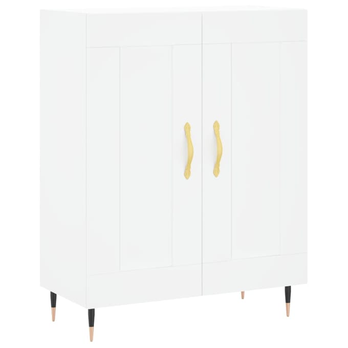 vidaXL - Dressoir - 69,5x34x90 - cm - bewerkt - hout - wit