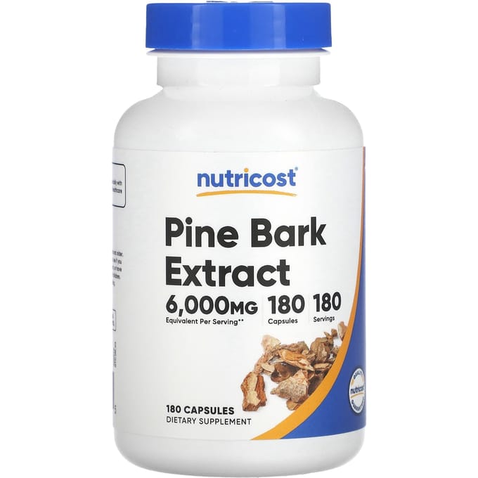 Nutricost, Pijnboomschors Extract, 6.000 mg, 180 Capsules