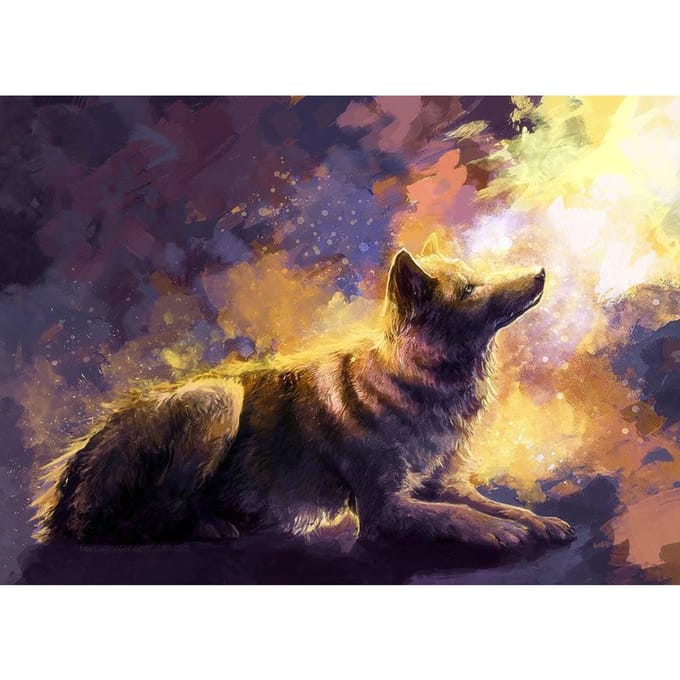 5D DIY diamant schilderij Wolf borduurwerk mozaïek kruissteek strass decor 20X30CM brown