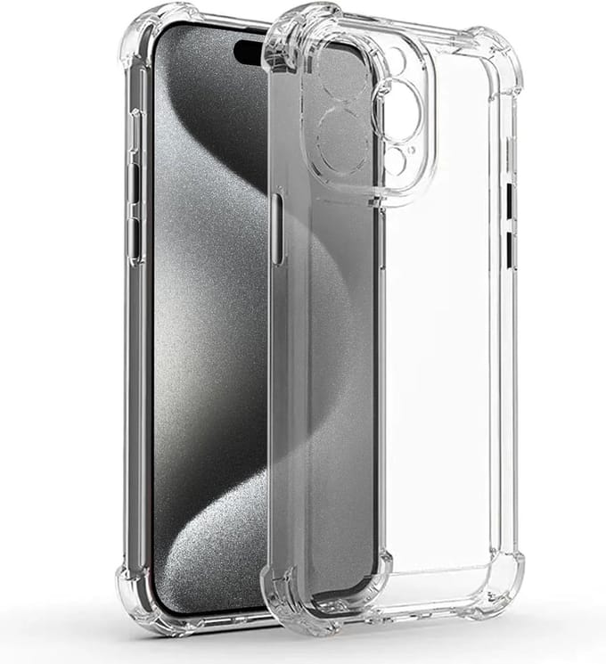 Hoesje geschikt voor iPhone 15 Pro shockproof backcover - transparant