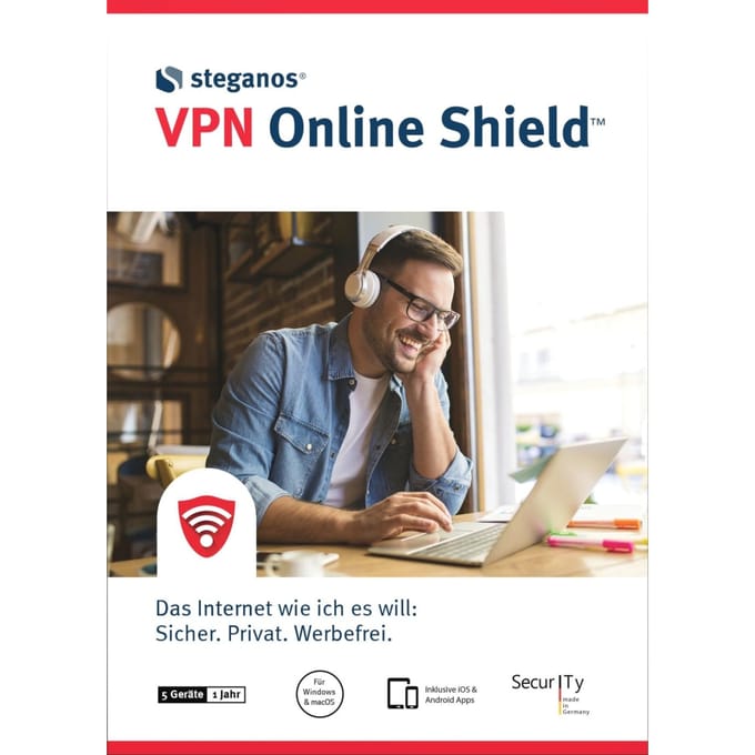 Steganos VPN Online Shield 2026 5 Apparaten / 1 Jaar