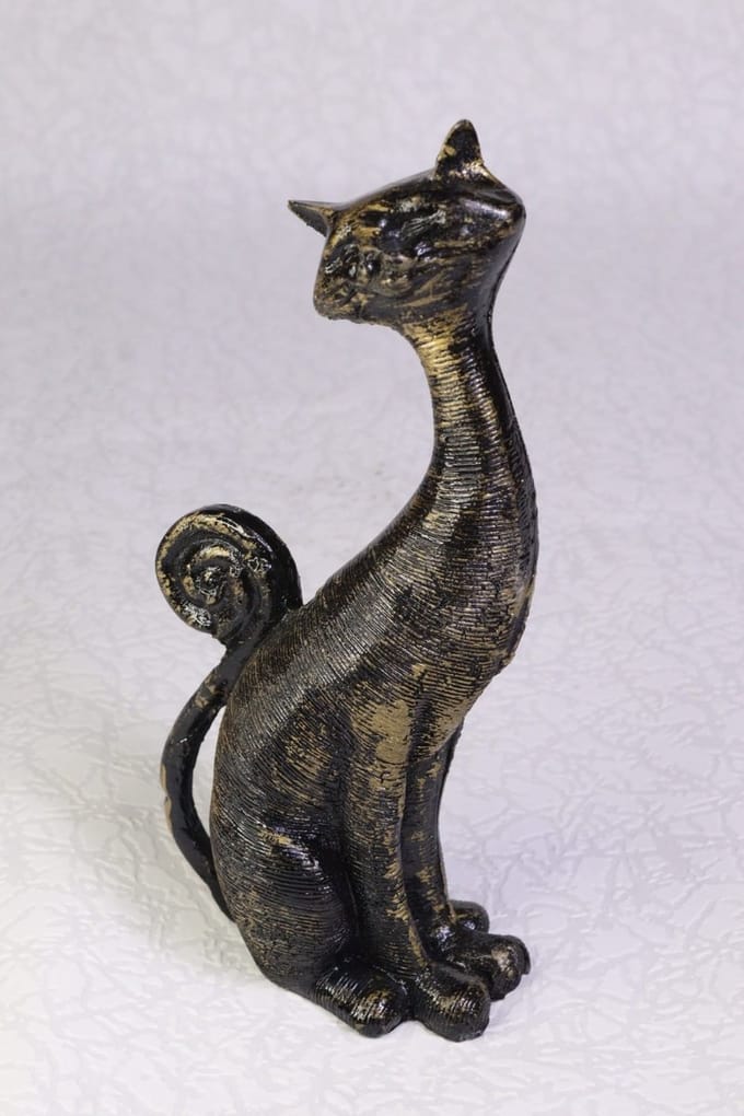 Decoratieve beeldje - kat - zwart