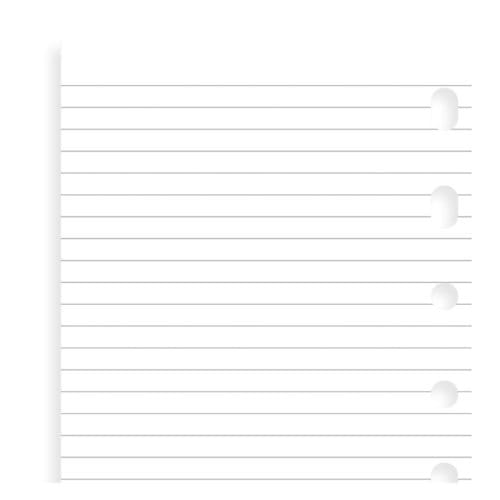 Filofax interieur, formaat pocket, uitvoering gelinieerd wit notitiepapier à 25 vel