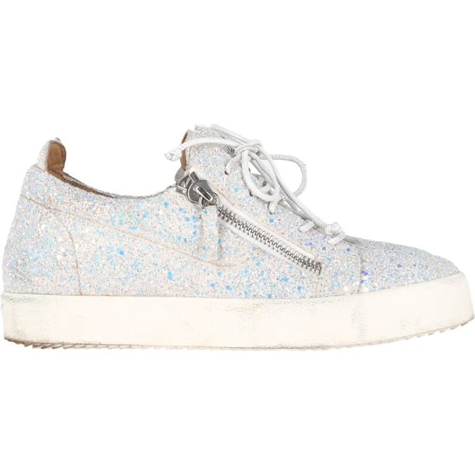 Giuseppe Zanotti May London Sneakers in Witte Glitter
