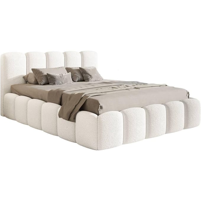 Bedframe Chloe II bouclé met opbergruimte 140 x 200 cm | NADUVI Collection