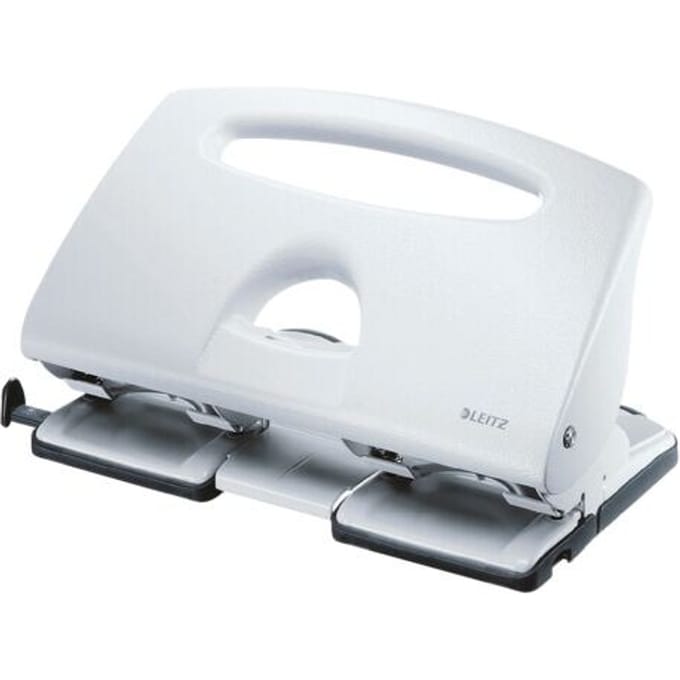 Leitz 4-Gaats Perforator - 40 Vel - Voor Mappen En Ringbanden - Grijs