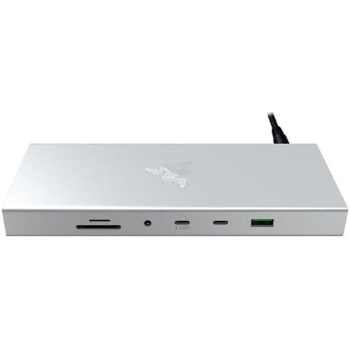 Razer USB 4 Dock - Docking Station - 14 Poorten - USB 4 Dock Voor 2 Schermen - Mercury Wit