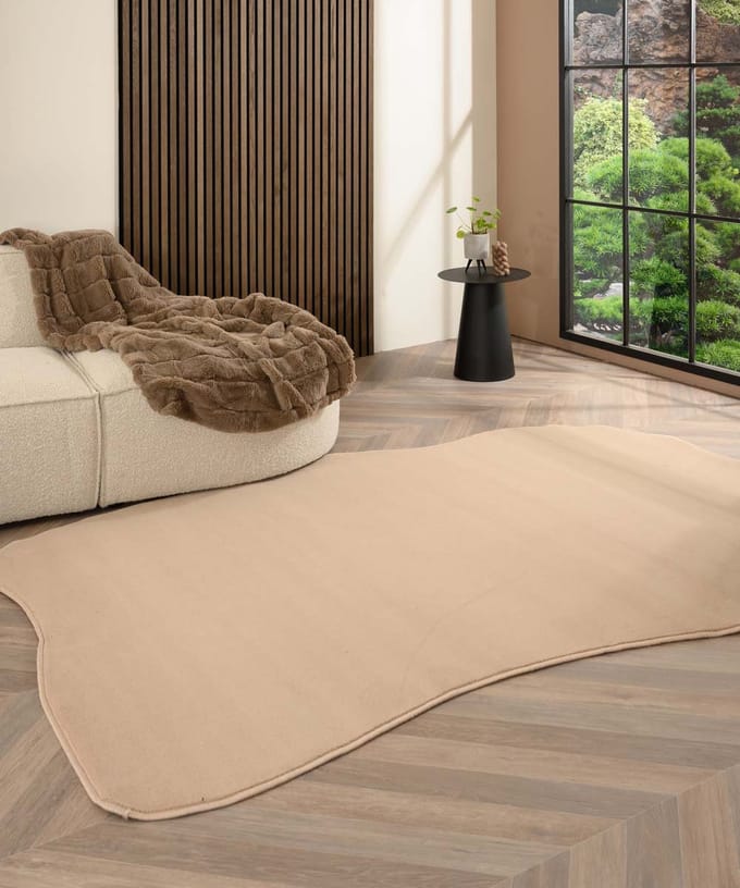 Organisch vloerkleed - Ease Flow beige 200x300