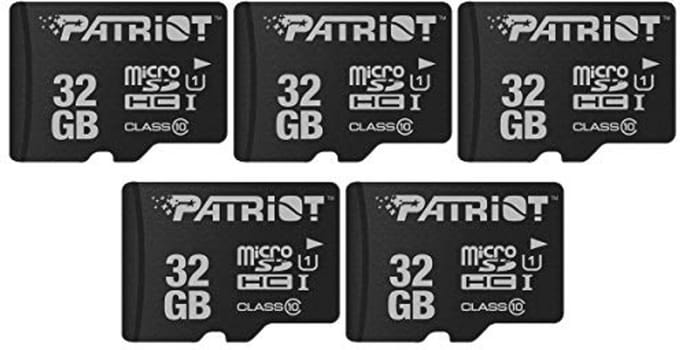Micro SD kaart 32GB - 5 stuks - UHS-I U1 Class 10 voor HD-video