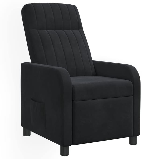 vidaXL - Recliner - Zwart - fluweel