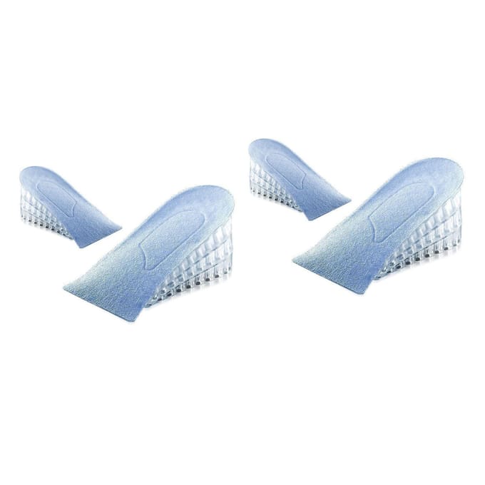 Hoogteverhogende inlegzolen Meerlaags Transparant Silicone Schokabsorberend Schoenverhogers Elevator 5cm 2 3.5cm white