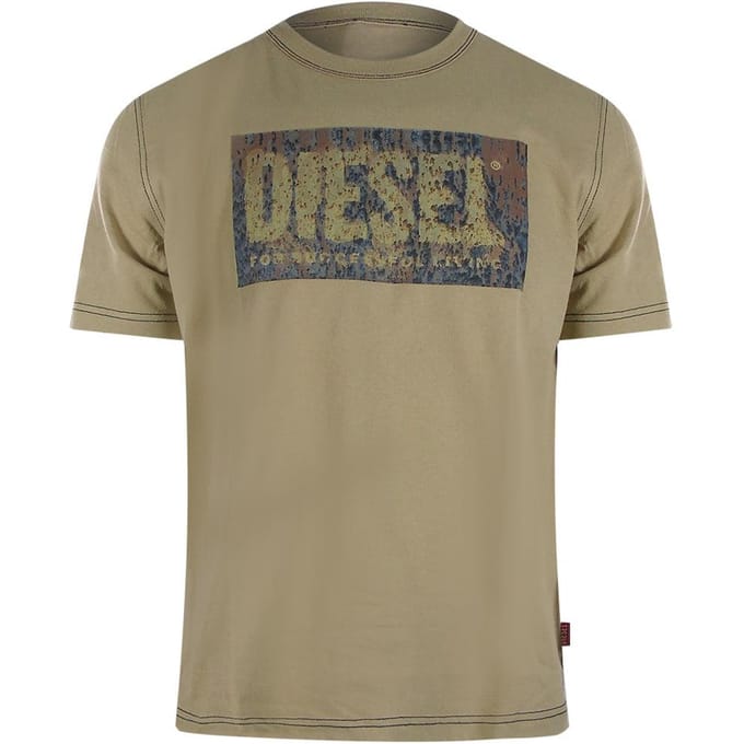 Diesel Heren T-shirt katoen met logo (Pelikaan)
